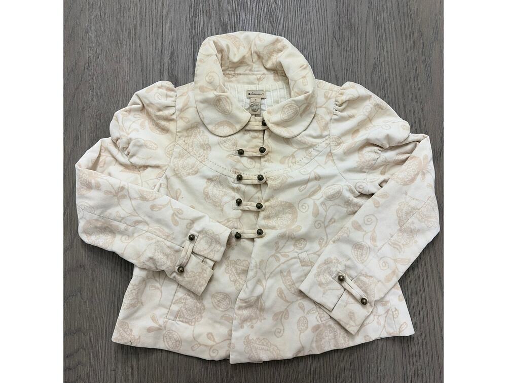 Elevenses Anthropologie Velvet Victorian Puff Sleeve Jacket Size 6